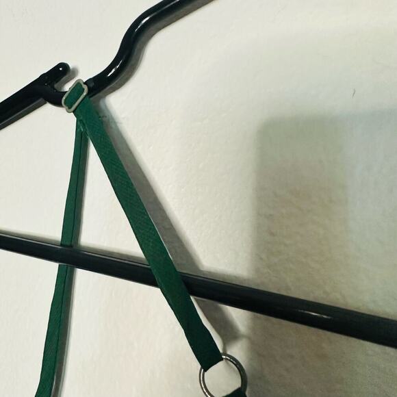 Lily White Sheer Emerald Green Racerback V-Neck Straps Mesh Mini Dress Size M - Picture 6 of 9